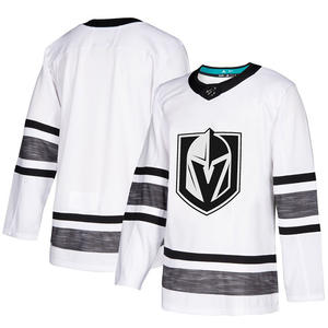 Maillot de hockey Vegas Golden Knights pour hommes, blanc, col en v, uniforme de jeu à séchage rapide, personnalisation complète du corps - Product Image 1