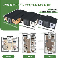 Casa Prefabricada Portátil Expandible WELLUCKY para Alquiler en Airbnb, Casa Contenedor Expandible Completamente Amueblada con Baño