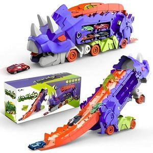 Jouets pour bébés dinosaures, modèle de super voiture en plastique moulé sous pression, échelle 1:50, petites voitures jouets à tirer en arrière pour enfants - Product Image 1