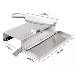 Rebanadora de Carne Pequeña Manual para Uso Doméstico, Máquina Rebanadora de Carne Congelada de Acero Inoxidable, Acero Aleado Engrosado Chino de 200mm - Product Image 1