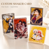 CNAWO Support holographique personnalisé Anime Star Quicksand, impression UV sur bloc acrylique avec éléments en plastique et métal, artisanat holographique unique