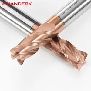 HANDERK Hrc55/65/75 köşe yarıçapı frezeler yüksek verimli Tungsten karbür köşe yuvarlama End Mill için CNC araçları