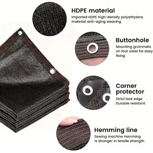 <span class=keywords><strong>Filet</strong></span> d'ombrage agricole noir densifié et épaissi en plastique HDPE/PE, portable pour cour, <span class=keywords><strong>balcon</strong></span> et serre - Product Image 2