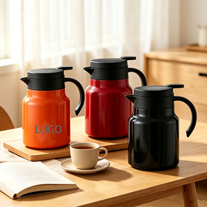 Tetera de Acero Inoxidable de 1000 ml, Recubrimiento Interior 304, Carcasa Exterior 201, Térmica al Vacío, con Asa, Logotipo Personalizado - Product Image 1