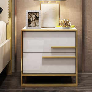 Kim loại khung gương đầu giường bên bàn đêm đứng vàng sang trọng giá rẻ Antique trắng đen đồ nội thất nhà đồ nội thất phòng ngủ - Product Image 3