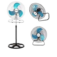 Ventilador Industrial de 18 Pulgadas Multiusos para Piso, Pared o Escritorio, Silencioso, Duradero, Eléctrico, Eficiente en Energía, de Plástico, para el Hogar