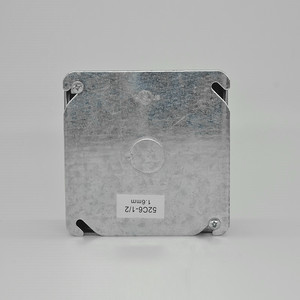 Cajas de Conexión Eléctrica de Acero, Precio de Fábrica, Caja de Distribución de Conductos Metálicos, Cuadrada de 4 Pulgadas, 1-1/2 Pulgadas de Profundidad - Product Image 2