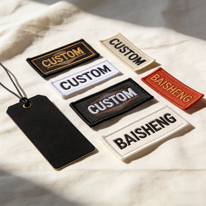 Woven Embroidered Custom Wholesale Multi Material Fabric Leather Tags Denim <strong>Jeans</strong> Canvas Bags <strong>Brand</strong> <strong>Logo</strong> Labels - Product Image 4