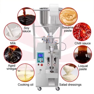 10-1000ML Commercial Vertical Liquid Paste Film Pouch Cream Honey Oil Water <b>Ketchup</b> Sauce Back Sealing Packaging Filling Machine - Product Image 4