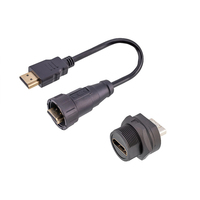 Cable de Datos HD 4K 2K con Conector Impermeable IP67/IP68, Carcasa de PA66, Enchufe de Aviación, Montaje en Placa PCB