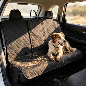 Housse de siège de voiture pour chien à fond rigide, antidérapante, imperméable, type hamac, pour protection de la banquette arrière - Product Image 3