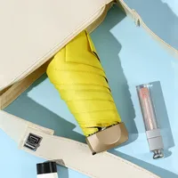 Mini parapluie de poche personnalisé avec logo, coupe-vent, pliable, compact, léger, pour voyage et affaires, vente en gros, fabricant chinois