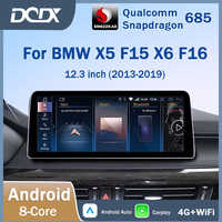 Reproductor Multimedia para Coche con Pantalla Táctil Android de 12.3 Pulgadas, Snapdragon 685 665, GPS, MP3, CarPlay, para BMW X5 F15/X6 F16, Unidad Principal