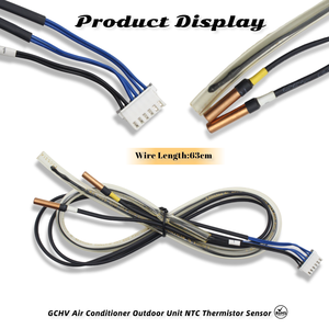 GCHV GIWEE 10K 25 ℃   Sonde de température NTC avec connecteur noir et fil intérieur bleu pour unité extérieure AC HVAe - Product Image 5