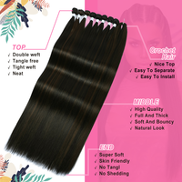 Nouvelles mèches de cheveux synthétiques en fibres protéinées, plus faciles à poser, résistantes à la chaleur, pour tresses au crochet