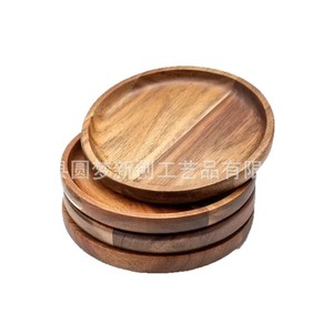 Cross-border wooden round fruit <b>tray</b>, simple kitchen decoration wooden <b>tray</b>, cake, cheese, <b>tea</b> <b>tray</b>, solid wood dessert <b>tray</b> - Product Image 4