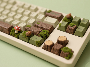 ชุดคีย์แคป TechRexy ลายเรขาคณิตแบบอาหรับแบบกำหนดเอง - ตำนานสีฟ้าและสีทองบนคีย์แคป PBT พร้อมข้อความและโลโก้แบบกำหนดเอง - Product Image 2