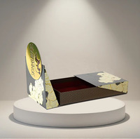 Boîte rigide à double porte avec motif nuage chinois Dr.Box, fermeture magnétique, logo en feuille d'or, impression UV, emballage cadeau cosmétique