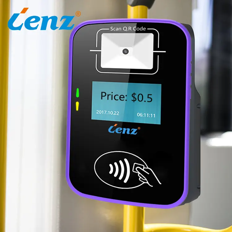 Système automatisé de collecte de billets de bus avec gps NFC QR code EMV validateur de carte de bus prépayée