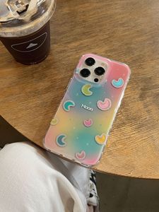 Sáng tạo Hàn Quốc Vàng Gradient sainting mặt trăng cho Iphone 15/14/13 Pro TPU trường hợp điện thoại thoải mái grip độc quyền cho Apple 16Promax - Product Image 6