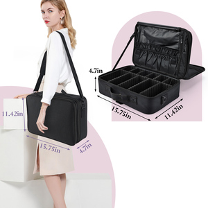 Large Makeup Bag Professional Makeup Case <b>Storage</b> Traveling Cosmetic Bag Brush Organizer Waterproof <b>Make</b> <b>up</b> Artist Bags - Product Image 6