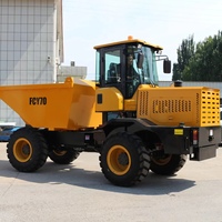 Camion benne agricole 4x4 de 7 tonnes homologué CE, diesel, avec chargeur frontal et pompe hydrostatique Yuchai Liyuan