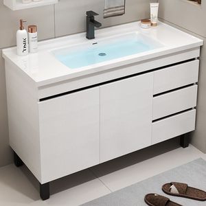 Ensemble de meubles de salle de bain modernes et minimalistes, lavabo, meuble sous-vasque, lavabo sur pied - Product Image 3