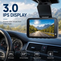 Caméra de tableau de bord intelligente pour voiture, objectif unique, 1080P DVR, WiFi, vision nocturne, capteur G, écran IPS 3 pouces, batterie 200mAh, enregistreur vidéo USB