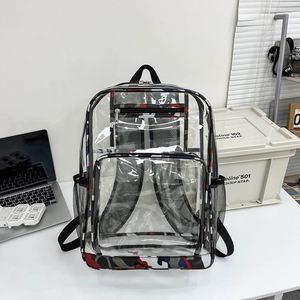 Sac à dos transparent en PVC grande capacité pour hommes et femmes, idéal pour les lycéens, les collégiens et les étudiants pour les examens d'entrée à l'université - Product Image 3