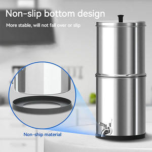 เครื่องกรองน้ำแบบกราวิตี้สแตนเลส 304 ขนาด 8.5 ลิตร พร้อมไส้กรองคาร์บอนกัมมันต์สำหรับใช้ในครัวเรือน พร้อมฐาน - Product Image 5