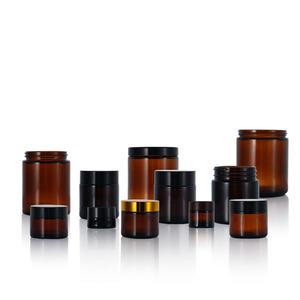 Pot cosmétique de luxe en verre ambré avec couvercle blanc sécurisé pour <span class=keywords><strong>hydratant</strong></span> visage, baume à <span class=keywords><strong>lèvres</strong></span>, échantillon de voyage 5g - Product Image 6