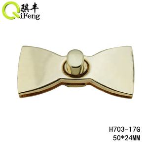 QIFENG, nuevo diseño, bolsa de Metal, piezas de Hardware, <span class=keywords><strong>tipo</strong></span> <span class=keywords><strong>mariposa</strong></span>, bloqueo de giro, bolso de moda, bloqueo de giro - Product Image 5