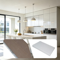 Panneau composite sandwich en aluminium alvéolaire résistant à l'usure pour porte de meuble de réception commerciale