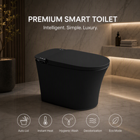 Télécommande intelligente pour bidet allongé, pour salle de bain domestique, avec chasse d'eau automatique, lavage à l'eau chaude, siège chauffant, sécheur d'air et capteur de lumière nocturne
