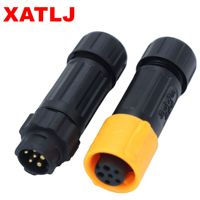 XATLJ M12 série 2 + 3 2 + 4 connecteur étanche à verrouillage rapide 10A + 5A CE ETL UL94V-0 pour PCB FPC et applications d'alimentation