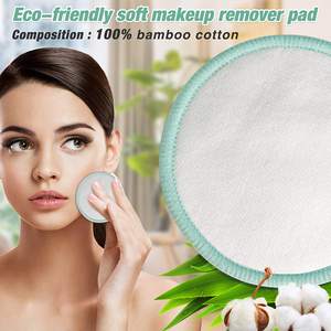 Dischetti per la pulizia del viso in cotone di bambù organico al 100% dischetti in cotone riutilizzabili per la rimozione del trucco tondi lavabili per il viso con supporto per scatola di metallo - Product Image 2