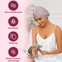 Bonnet en satin pour femme, chapeau de nuit de haute qualité, bonnet en satin réglable pour femme, chapeau de nuit confortable