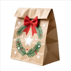 Bolsa de Papel para Regalo, sin Asas, para Navidad, Color Marrón, para Empaquetado Industrial, Venta al Por Mayor - Product Image 2