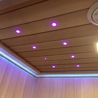 Sauna extérieur traditionnel pour 4 à 6 personnes, poêle 6 kW, maison carrée en cèdre rouge, générateur de vapeur infrarouge lointain, avec panneau de commande