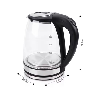 2000W Electric <b>Kettle</b> with 2.0L Borosilicate Glass Body <b>Temperature</b> <b>Control</b> Induction and Swivel Base - Product Image 2