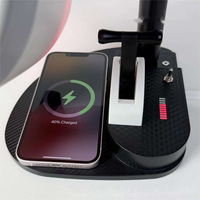 Decoración moderna para el hogar, ventilador eléctrico Jetfan USB creativo, adorno de escritorio de carga inalámbrica con pequeño turboventilador, diseño de motor de avión