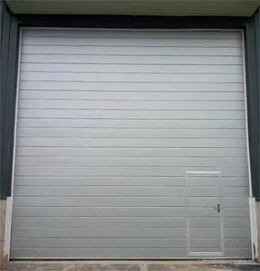 Porte industrielle <span class=keywords><strong>sur</strong></span>élevée en acier galvanisé robuste, résistante aux ouragans, à économie d'énergie, pour usine, avec fenêtres - Product Image 3