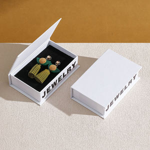 <b>Book</b> shape jewelry magnet box with white black blue different color with foam for jewelry set - Product Image 5