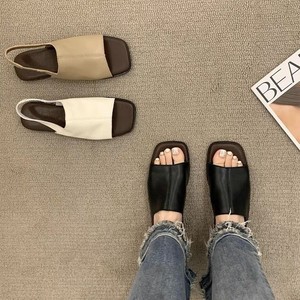 Sandalias Romanas JR Cross-Border para Mujer, Tallas Grandes 35-45, Punta Abierta, Primavera 2025, Suela Plana de Goma, Forro de Piel de Cerdo, Suaves - Product Image 2