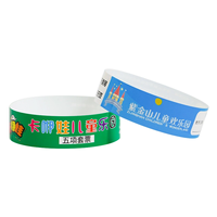 Bracelet événementiel promotionnel jetable en Tyvek personnalisé, résistant aux déchirures, imprimé CMJN avec code QR, numéros de série et logo adhésif