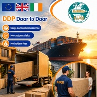 Expédition de meubles Alibaba DDP en caisses en bois, livraison porte-à-porte en Europe, Royaume-Uni, Irlande, consolidation de fret