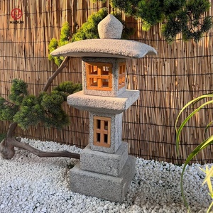 Lanterne de jardin en pierre de style japonais, pierre Rokkaku <span class=keywords><strong>Yukimi</strong></span>, lanterne de pagode japonaise - Product Image 1