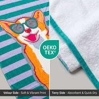 Serviette de plage en velours de coton personnalisée 70*140-100*180cm, double face en velours éponge 100% coton, impression résistante à la décoloration
