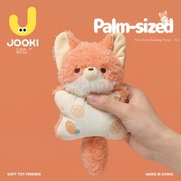 Jouet en peluche renard en polyester format poche, amusant et mignon, figurine chaton à presser, rembourrage en coton PP, cadeau d'anniversaire