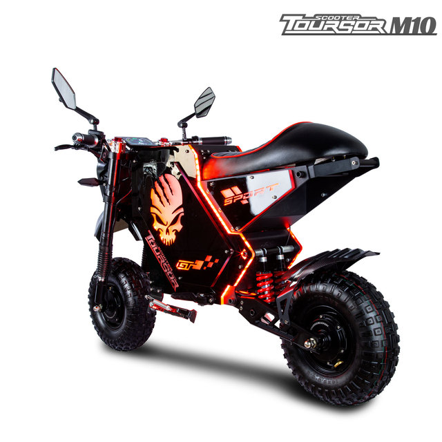 M10 High Performance 72V 10000W Electric Scooter 90km/h Super Fast E-motorcycle 14" Off-Road Fat Tire with 50Ah Battery EU Stock